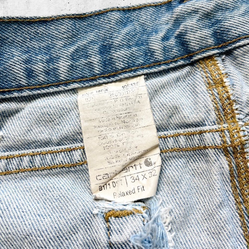Carhartt Y2K Thrashed Carpenter Jeans, B171, Utility,  Relaxed Fit, 7 Pocket, 34 - Picture 10 of 10